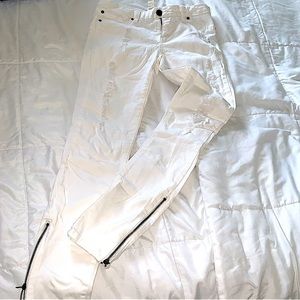 White Distressed Jeans